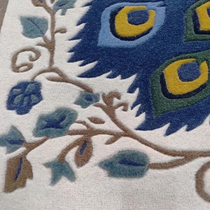 Tapis de luxe à motif floral paon, tufté à la main, pour salon, chambre, antidérapant, durable, décoration intérieure XL - Product Image 3