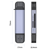 Lecteur de cartes mémoire FEIXUAN personnalisé 2-en-1 TF/SD USB 3.0 5 Gbps à transmission haute vitesse pour téléphone portable et ordinateur portable