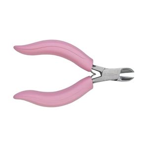 Diagonal <b>Side</b> Cutters Jewelry Wire Nippers Carbon Steel Flush Cutting Tool Pink Handle Professional Beading Crafting Supplies - Product Image 2
