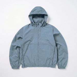 Survival Pro Coupe-vent léger à capuche — Veste à fermeture éclair intégrale bleu mat/vert sarcelle |   Coupe-vent, pliable, OEM/ODM, marque privée - Product Image 1