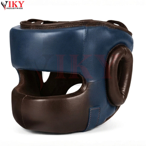Équipement d'entraînement de combat d'arts martiaux personnalisé avec fermeture auto-agrippante bicolore marron et bleu, ensembles de boxe à marque privée - Product Image 3