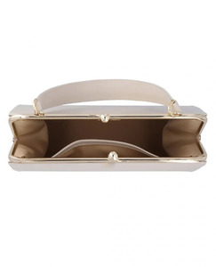 Bolso Casual de Alta Calidad para Mujer con Cierre de Marco, Bolso de Mano de Cuero Vacuno Genuino Beige 2026, Venta al Por Mayor OEM, Colores y Logotipo Personalizados - Product Image 3