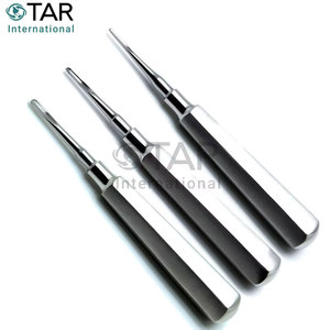 Elevadores dentales rectos para extracción, elevadores de punta de raíz, elevadores tipo gubia, juego de 3 - 3mm 4mm 5mm, mango hueco, instrumentos médicos - Product Image 2