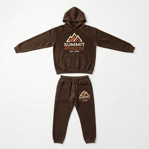 Vêtements de sport décontractés personnalisés en gros avec logo, sweat-shirt et pantalon de survêtement unisexe, ensemble deux pièces - Product Image 6
