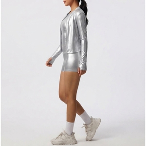 New High Quality Activewear Sportswear <b>T</b>-<b>Shirt</b> Straight-Leg Pants Workout Sports Gym <b>Yoga</b> Wholesale Custom Logo - Product Image 2