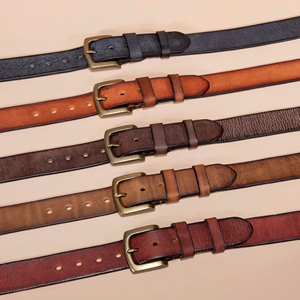 Ceinture en cuir de vachette de haute qualité pour homme, boucle en alliage à verrouillage automatique, longueur personnalisable, style business-casual, formel - Product Image 6