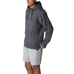 Sweat-shirt à capuche gris foncé pour homme, coupe classique, en molleton de coton, décontracté, pour l'automne, avec poche - Product Image 2