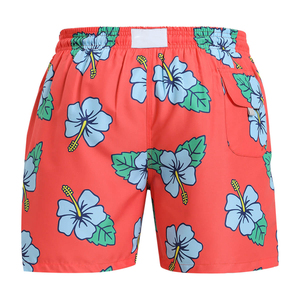 Nuevos Shorts de Playa para Hombre, Azules, Estampados con Sublimación Tropical, de Poliéster, con Cintura Ajustable con Cordón, Secado Rápido para Verano - Product Image 6