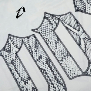 Y2K Streetwear Snake Pattern American Football Jersey <b>Men</b>’s Oversized V Neck Sports Shirt Premium Polyester Fashion Teamwear OEM - Product Image 5