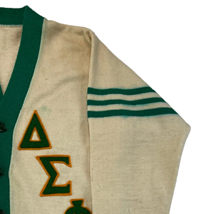 New Custom Design Pattern University <b>Cardigan</b> <b>Sweater</b> University Embraided Logo with Greek Chenille Patch <b>Cardigan</b> - Product Image 4