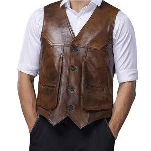 Chaleco de Cuero Personalizado para Hombre, Transpirable, de Invierno, Diseño de la Mejor Calidad, Chaleco de Cuero Personalizado Más Vendido 2026 - Product Image 1