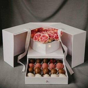 TH CBB-569 Rigid Gift Box Double Door Drawer Opening Recycled Corrugated Board Custom Printed Packaging Matt/Glossy - Product Image 1