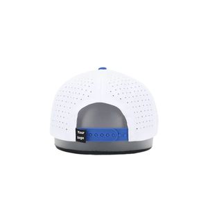 Manufacturer Breathable Quick Dry Golf Hat Lightweight Waterproof <b>Snapback</b> <b>Cap</b> with Custom Embroidery Logo and Woven Tag - Product Image 4