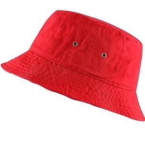 Chapeau Bob Unisexe en Coton Rouge Couleur Unie Décontracté à 6 Panneaux avec Bord Ajusté pour Adulte Printemps Été Plage - Product Image 1
