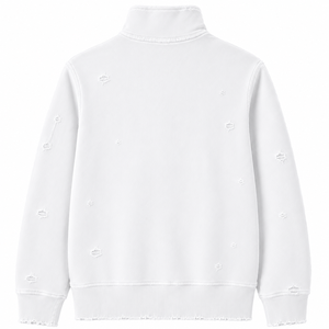 Sweat à capuche zippé intégral pour homme, effet vieilli, logo personnalisé, délavé à l'acide, effet soleil, coupe oversize, style streetwear - Product Image 6