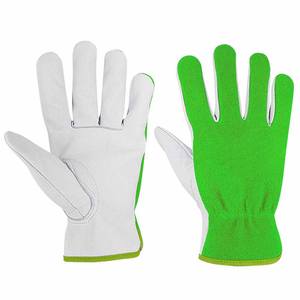 Gants de conduite en cuir pleine fleur et croûte de vachette de haute qualité, résistants à la chaleur et aux étincelles, pour une protection robuste des mains, également adaptés au jardinage - Product Image 5