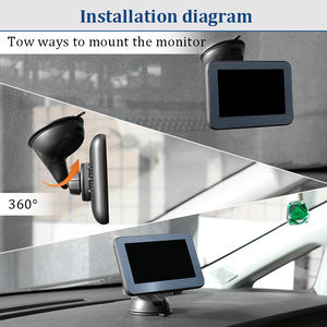 <span class=keywords><strong>Kit</strong></span> Moniteur Caméra Voiture 5 Pouces HD avec Support Magnétique, Caméra de Recul Vision Nocturne Étanche et Assistant de Stationnement - Product Image 2