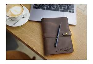 Housse de carnet en cuir A5 rechargeable, anti-odeur, protection robuste, étui de rangement pour journal, organisateur pour les voyages d'affaires - Product Image 4