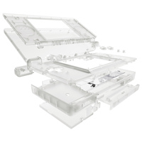 Kit de réparation complet avec design qui brille dans le noir pour la coque de remplacement NDSL avec boutons pour Nintendo DS Lite - Jeux rétro