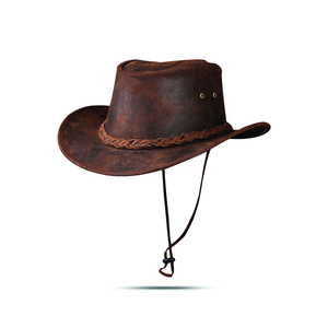 Cuir de buffle de qualité supérieure, style cowboy australien, fabriqué à la main au Pakistan, résistant à l'eau, pliable / compressible, protection solaire à 97 % - Product Image 4