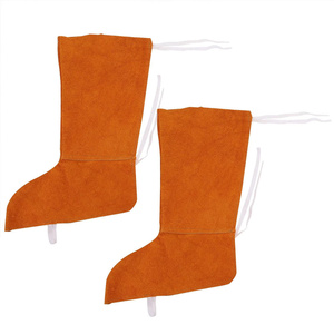 Random Cowhide Welding Shoes <b>Boot</b> <b>Covers</b> Anti-Cut Safety Clothing Protector for Welders - Product Image 5