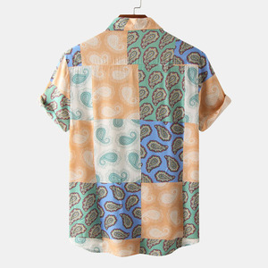เสื้อเชิ้ตฮาวายชายหาดฤดูร้อนสำหรับผู้ชายไซส์ใหญ่ แขนสั้น พิมพ์ลายดอกไม้ สไตล์เก๋ พร้อมโลโก้สั่งทำ เสื้อเชิ้ตผู้ชายสไตล์ตะวันตก - Product Image 2
