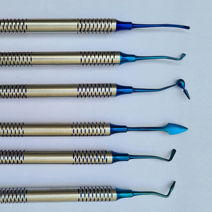 Dental Composite Filling Instrument Set Blue <b>Titanium</b> Coated Ergonomic Grip Reusable Restorative Surgical Tools Manual CE - Product Image 5