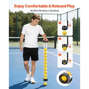 Carrello Pieghevole 2-in-1 per Pickleball con Capacità di 150 Palline e Supporto Ruote - Product Image 6