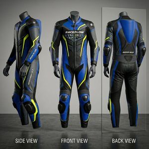 Traje de Motociclismo Profesional de Cuero Integral con Protección CE, Transpirable, para Carreras en Carretera y Pista - Product Image 1