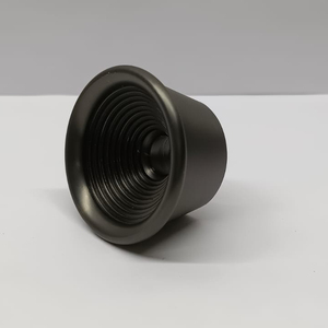 Black <b>Brass</b> Cylindrical Furniture <b>Knob</b> with Ribbed Interior for Drawer Cabinet Hardware - Product Image 4