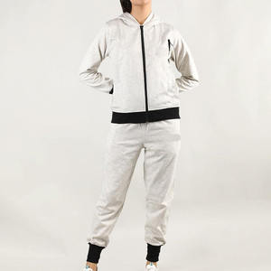 Customized Women's Plus Size Hooded Tracksuit for Training & Jogging 100% Cotton Fleece Custom Logo Stylish Design with panels - Product Image 5