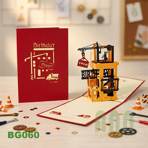 Contracción de cumpleaños Impresión offset personalizada Feliz cumpleaños 3D Pop up Recuerdo Tarjetas de felicitación para la venta - Product Image 2