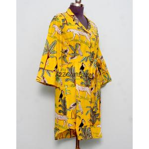 เสื้อคลุมสไตล์กิโมโนผ้าฝ้ายแท้ 100% สำหรับผู้หญิง ดีไซน์เก๋ไก๋ ผ้าไหมพลิ้วไหว สง่างาม ขายส่งชุดลำลอง - Product Image 5
