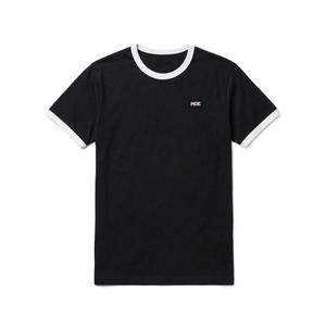 Camisetas de algodón para hombre con cuello redondo y ribete en contraste, estilo casual urbano, fabricación de ropa de marca privada, camiseta de algodón para hombre - Product Image 4