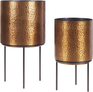 Jardinière en métal design Linea Exports Inc, pot de fleurs de qualité supérieure pour intérieur et extérieur, élégant pour jardin, balcon, rangement décoratif - Product Image 4