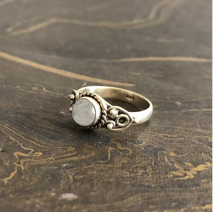 Trendy Design Moonstone <b>Ring</b> <b>Set</b> in <b>Sterling</b> <b>Silver</b> | Handmade Collection Fine Jewelry for Everyday & Occasional Wear - Product Image 2