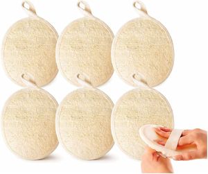 Esponja de Baño de Luffa Natural Sin Blanquear al por Mayor, Exfoliante Corporal Orgánico, Almohadilla de Fibra Vegetal Vegana Personalizada - Product Image 3