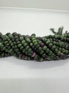 Perles Rondelles en Zoisite Rubis Naturel 8mm, Fil de 16 Pouces, Vert Rose, pour Fabrication de Bijoux, Fournisseur en Gros - Product Image 5