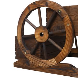 Wagon fioriera Box in legno per interni esterni da giardino ruote per fiori erbe decorazione balcone carrello fiore vaso decorativo - Product Image 3