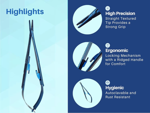 Premium Infinex Maestro Castroviejo Micro Needle Holders - Flat Handle Autoclavable Precision Castroviejo Micro Suture Drivers - Product Image 3