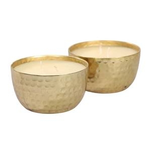 Lot de 2 bougeoirs votifs martelés en laiton doré, style classique haut de gamme, faits à la main, pour décoration intérieure, bougeoirs de Pâques - Product Image 1