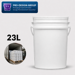23L Heavy Duty Plastic Chemical <b>Bucket</b> <b>with</b> Handle and Flat <b>Lid</b> for Chemical Transport - Product Image 1