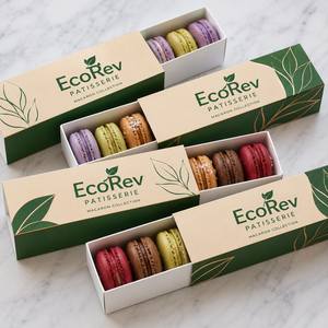Custom High Quality Macaron Packaging Cake Pastry Paper <b>Boxes</b> with Window Custom Food Packaging Dessert Sweet <b>Boxes</b> - Product Image 3