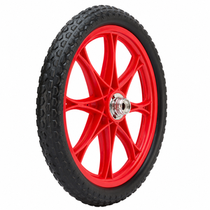Neumático de Bicicleta de Montaña Kobby de 16 Pulgadas, sin Cámara, con Borde Rojo Antideslizante - Product Image 1
