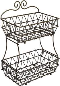 Corbeille à fruits décorative exclusive, panier de rangement structuré pour fruits, égouttoir artisanal pour fruits et légumes - Product Image 4