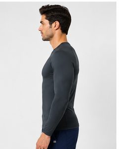Sous-vêtement médical respirant de qualité supérieure pour hommes, chemise d'uniforme médical à manches longues, coupe ajustée personnalisée, séchage rapide, pour hôpital - Product Image 2