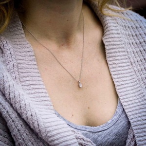 New Design Oval Cut Lab Grown Diamond Solitaire Pendant <b>Necklace</b> 14k Gold Minimalist Engagement Wedding Bridal Anniversary - Product Image 4