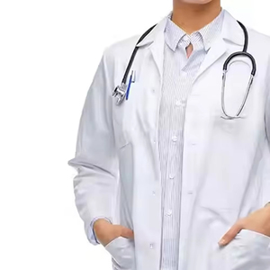 Batas de Trabajo Blancas para Mujer, Transpirables, de Poliéster y Algodón, para Uso Hospitalario, Laboratorio, Farmacia - Product Image 6