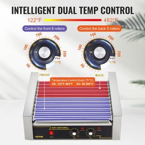1650W fornello per Hot Dog commerciale doppio controllo Temp 30 capacità in acciaio inox griglia cappa in vetro copertura in acrilico panino - Product Image 3