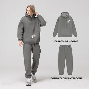 Tenues Chaudes pour Femmes et Hommes – Ensembles de Vêtements Automne-Hiver – Survêtements Chauds à Col Montant et Fermeture Éclair – Sweat-shirts pour Hommes - Product Image 4